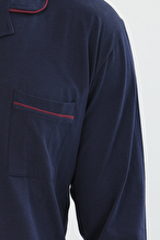 First Company Erkek Düğmeli Uzun Kollu Pijama Takımı 251EP12PI