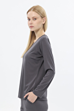 Shefame Kadın Uzun Kollu Pijama Üstü 252K7011TR