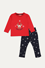 Funfair Unisex Çocuk Yılbaşı Temalı Pijama Takımı 251C3006TK