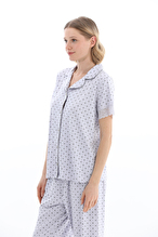 Shefame Kadın Düğmeli Pijama Takımı 261K7001MB