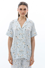 Shefame Kadın Ceket Yaka Pijama Takım 261K7111MB