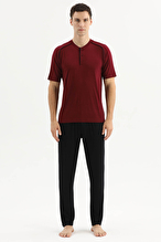 Finesuits Erkek Kısa Kol Pijama Takım 261E6056KL