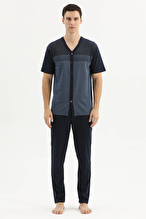 Finesuits Erkek Kısa Kol Pijama Takım 261E6057KL