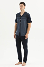 Finesuits Erkek Kısa Kol Pijama Takım 261E6057KL