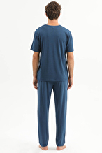 Finesuits Erkek Kısa Kol Pijama Takım 261E6060KL