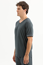 Finesuits Erkek Kısa Kol Pijama Takım 261E6061KL