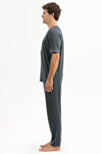 Finesuits Erkek Kısa Kol Pijama Takım 261E6061KL