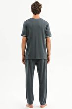 Finesuits Erkek Kısa Kol Pijama Takım 261E6061KL