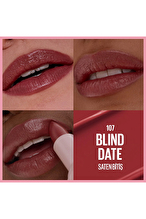 Maybelline New York Serum Etkili Hyalüronik Asit ve Besleyici Yağ İçeren Ruj 107 Blind Date