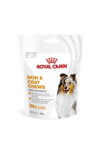 Skin&Coat Chews Yetişkin Köpekler İçin Deri ve Tüy Sağlığını Destekleyen Tamamlayıcı Ödül Maması (Fonksiyonel Beslenme Desteği) 240g