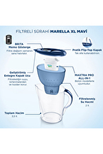Brita Marella XL 3 Filtreli Sürahi paketi PRO - Mavi, 3,5 lt