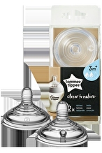 Tommee Tippee 2x Breastlike Emzik 0-6 Ay Tommee Tippee 2x Biberon Emzik Orta Akış 12251