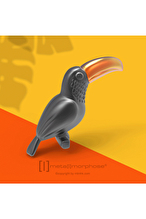 Metalmorphose Tukan Kuşu Anahtarlık Koyu Gri - Turuncu MTM274-01