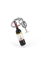 Metalmorphose Şarap & Kadeh Anahtarlık Siyah-Gümüş MTM301-01
