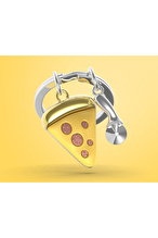 Metalmorphose Pizza Anahtarlık Gold-Gümüş MTM323-01