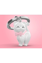 Metalmorphose Beyaz Kedi Anahtarlık MTM341-01