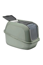 Moderna Mega Deluxe Kapalı Kedi Tuvaleti - Gri / Açık Gri 65,8x48,6x45,8 cm