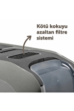 Moderna Mega Deluxe Kapalı Kedi Tuvaleti - Gri / Açık Gri 65,8x48,6x45,8 cm