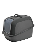 Moderna Mega Deluxe Kapalı Kedi Tuvaleti - Gri / Koyu Gri 65.8x48.6x45.8 cm