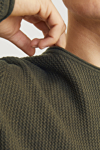 Jack&Jones Erkek Kazak 12258407 OLIVE NIGHT