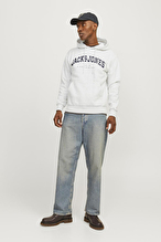 Jack&Jones Erkek Sweatshirt 12256521 WHITE MELANGE