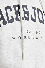 Jack&Jones Erkek Sweatshirt 12256521 WHITE MELANGE