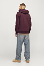 Jack&Jones Erkek Sweatshirt 12256848 VINEYARD WINE
