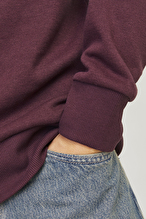Jack&Jones Erkek Sweatshirt 12256848 VINEYARD WINE