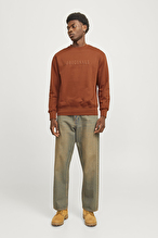 Jack&Jones Erkek Sweatshirt 12265756 BRANDY BROWN