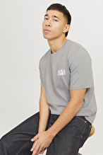 Jack&Jones Erkek Tişört 12151955 ULTIMATE GREY