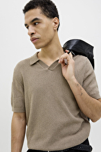 Jack&Jones Erkek Polo Yaka Tişört 12272274 GREIGE
