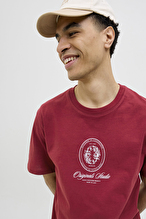 Jack&Jones Erkek Tişört 12286609 TIBETAN RED