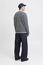 Jack&Jones Erkek Hırka 12282732 DARK GREY MELANGE