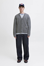 Jack&Jones Erkek Hırka 12282732 DARK GREY MELANGE