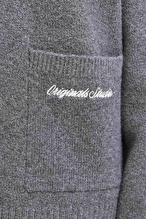 Jack&Jones Erkek Hırka 12282732 DARK GREY MELANGE