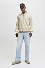 Jack&Jones Erkek Sweatshirt 12282899 ANTIQUE WHITE