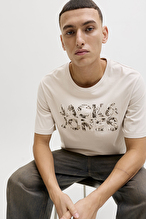 Jack&Jones Erkek Tişört 12288536 MOONBEAM
