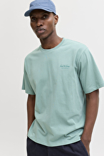 Jack&Jones Erkek Tişört 12287990 MINERAL BLUE