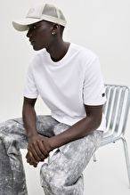 Jack&Jones Erkek Tişört 12289962 BRIGHT WHITE