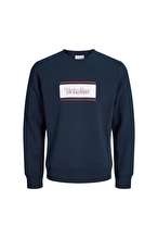 Jack&Jones Erkek Sweatshirt 12298626 NAVY BLAZER