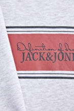 Jack&Jones Erkek Sweatshirt 12298626 WHITE MELANGE