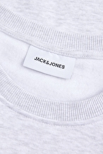 Jack&Jones Erkek Sweatshirt 12298626 WHITE MELANGE