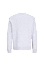Jack&Jones Erkek Sweatshirt 12298626 WHITE MELANGE