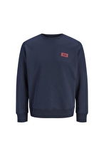 Jack&Jones Erkek Sweatshirt 12298426 Navy Blazer