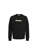 Jack&Jones Erkek Sweatshirt 12298431 BLACK