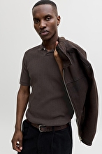 Jack&Jones Erkek Polo Tişört 12307935 Chocolate Torte