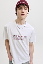 Jack&Jones Erkek Tişört 12310071 Bright White