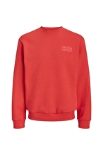 Jack&Jones Erkek Sweatshirt 12290659 FIERY RED