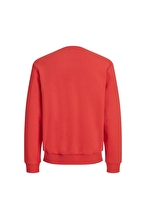 Jack&Jones Erkek Sweatshirt 12290659 FIERY RED