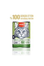 Wanpy Tahılsız Kedi %100 Gerçek Et 375 gr Kuzulu Konserve